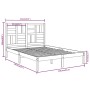 Estructura de cama de matrimonio madera maciza 135x190 cm de , Camas y somieres - Ref: Foro24-3105925, Precio: 133,71 €, Desc...