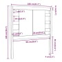 Cabecero madera maciza de pino blanco 106x4x100 cm de , Cabeceros y pies de cama - Ref: Foro24-818756, Precio: 56,04 €, Descu...
