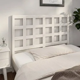Bettkopfteil aus massivem weißem Kiefernholz, 140,5 x 4 x 100 cm von , Kopf- und Fußteile - Ref: Foro24-817886, Preis: 53,97 ...