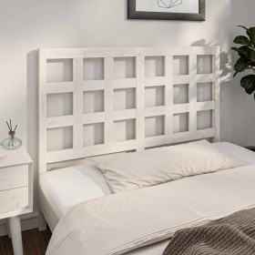 Cabecero de cama madera maciza de pino blanco 140,5x4x100 cm de , Cabeceros y pies de cama - Ref: Foro24-817886, Precio: 54,8...