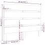 Kopfteil aus massivem Weißkiefernholz, 90 x 3 x 80 cm von , Kopf- und Fußteile - Ref: Foro24-821328, Preis: 51,73 €, Rabatt: %
