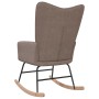Silla mecedora de tela gris taupe de , Mecedoras - Ref: Foro24-328016, Precio: 114,32 €, Descuento: %