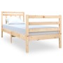 Estructura de cama individual pequeña madera maciza 75x190 cm de , Camas y somieres - Ref: Foro24-3100614, Precio: 89,15 €, D...