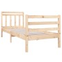 Estructura de cama individual pequeña madera maciza 75x190 cm de , Camas y somieres - Ref: Foro24-3100614, Precio: 89,15 €, D...