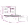Estructura de cama de matrimonio madera maciza 135x190 cm de , Camas y somieres - Ref: Foro24-3104038, Precio: 135,85 €, Desc...