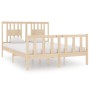 Estructura de cama de matrimonio madera maciza 135x190 cm de , Camas y somieres - Ref: Foro24-3104103, Precio: 138,86 €, Desc...
