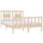 Estructura de cama de matrimonio madera maciza 135x190 cm de , Camas y somieres - Ref: Foro24-3104103, Precio: 138,86 €, Desc...