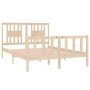 Estructura de cama de matrimonio madera maciza 135x190 cm de , Camas y somieres - Ref: Foro24-3104103, Precio: 138,86 €, Desc...