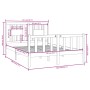 Estructura de cama de matrimonio madera maciza 135x190 cm de , Camas y somieres - Ref: Foro24-3104103, Precio: 138,86 €, Desc...