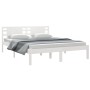 Estructura de cama madera maciza blanca King Size 150x200 cm de , Camas y somieres - Ref: Foro24-3104224, Precio: 148,31 €, D...