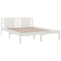 Estructura de cama madera maciza blanca King Size 150x200 cm de , Camas y somieres - Ref: Foro24-3104224, Precio: 148,31 €, D...