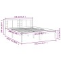 Estructura de cama madera maciza blanca King Size 150x200 cm de , Camas y somieres - Ref: Foro24-3104224, Precio: 148,31 €, D...