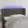 Dunkelgraues Samtkopfteil mit LED 83x16x78/88 cm von , Kopf- und Fußteile - Ref: Foro24-3123505, Preis: 47,36 €, Rabatt: %
