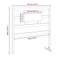 Cabecero de cama madera maciza de pino blanco 105,5x4x100 cm de , Cabeceros y pies de cama - Ref: Foro24-818026, Precio: 48,9...