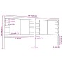 Cabecero madera maciza de pino blanco 156x4x100 cm de , Cabeceros y pies de cama - Ref: Foro24-818776, Precio: 66,76 €, Descu...