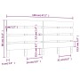 Cabecero madera maciza de pino 120x3x80 cm de , Cabeceros y pies de cama - Ref: Foro24-821337, Precio: 45,40 €, Descuento: %