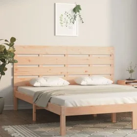 Cabecero de cama madera maciza de pino 140x3x80 cm de , Cabeceros y pies de cama - Ref: Foro24-821342, Precio: 57,52 €, Descu...