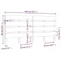 Bettkopfteil aus massivem Kiefernholz, 140 x 3 x 80 cm von , Kopf- und Fußteile - Ref: Foro24-821342, Preis: 57,52 €, Rabatt: %