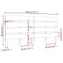 Cabecero de cama madera maciza de pino 140x3x80 cm de , Cabeceros y pies de cama - Ref: Foro24-821342, Precio: 58,69 €, Descu...