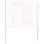 Estructura de cama individual con cabecero madera maciza blanco de , Camas y somieres - Ref: Foro24-3192777, Precio: 111,73 €...