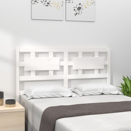 Cabecero de cama madera maciza de pino blanco 140,5x4x100 cm de , Cabeceros y pies de cama - Ref: Foro24-818036, Precio: 66,7...