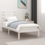Estructura de cama madera maciza individual blanco 75x190 cm de , Camas y somieres - Ref: Foro24-3104179, Precio: 99,60 €, De...