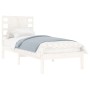 Estructura de cama madera maciza individual blanco 75x190 cm de , Camas y somieres - Ref: Foro24-3104179, Precio: 99,60 €, De...