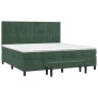 Cama box spring con colchón terciopelo verde oscuro 200x200 cm de , Camas y somieres - Ref: Foro24-3137986, Precio: 804,84 €,...