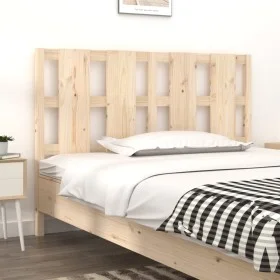 Solid pine wood bed headboard 140.5x4x100 cm by , Headboards and footboards - Ref: Foro24-817985, Price: 54,21 €, Discount: %