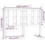 Solid pine wood bed headboard 140.5x4x100 cm by , Headboards and footboards - Ref: Foro24-817985, Price: 54,21 €, Discount: %