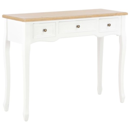 Mesa consola tocador con 3 cajones blancos de vidaXL, Mesas auxiliares - Ref: Foro24-280044, Precio: 166,58 €, Descuento: %