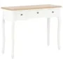 Console table with 3 white drawers by vidaXL, Side tables - Ref: Foro24-280044, Price: 169,63 €, Discount: %