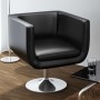 Taburete de bar cuero sintético negro en Sillones | Comprar online en Foru.es