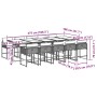 Set de comedor de jardín 11 pzas y cojines ratán sintético gris en Conjuntos de jardín | Comprar online en Foru.es