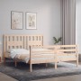 Estructura de cama con cabecero madera maciza 160x200 cm de , Camas y somieres - Ref: Foro24-3194581, Precio: 150,09 €, Descu...