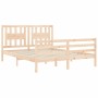 Estructura de cama con cabecero madera maciza 160x200 cm de , Camas y somieres - Ref: Foro24-3194581, Precio: 150,09 €, Descu...