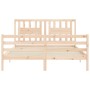 Estructura de cama con cabecero madera maciza 160x200 cm de , Camas y somieres - Ref: Foro24-3194581, Precio: 150,09 €, Descu...