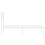 Estructura de cama de metal con cabecero blanco 75x190 cm de , Camas y somieres - Ref: Foro24-373926, Precio: 63,11 €, Descue...
