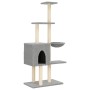 Rascador para gatos con postes de sisal gris claro 145 cm de , Mobiliario para gatos - Ref: Foro24-172095, Precio: 54,87 €, D...