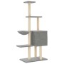 Rascador para gatos con postes de sisal gris claro 145 cm de , Mobiliario para gatos - Ref: Foro24-172095, Precio: 54,87 €, D...