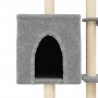 Rascador para gatos con postes de sisal gris claro 145 cm de , Mobiliario para gatos - Ref: Foro24-172095, Precio: 54,87 €, D...