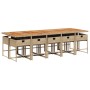 Set comedor de jardín 11 pzas con cojines ratán sintético beige en Conjuntos de jardín | Comprar online en Foru.es