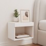 Mesita de noche de pared con luces LED blanco de , Muebles TV - Ref: Foro24-837113, Precio: 29,55 €, Descuento: %