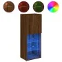 Mueble para TV con luces LED roble marrón 40,5x30x102 cm de , Muebles TV - Ref: Foro24-837063, Precio: 45,34 €, Descuento: %