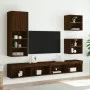 Mueble para TV con luces LED roble marrón 40,5x30x102 cm de , Muebles TV - Ref: Foro24-837063, Precio: 45,34 €, Descuento: %