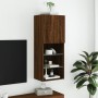 Mueble para TV con luces LED roble marrón 40,5x30x102 cm de , Muebles TV - Ref: Foro24-837063, Precio: 46,94 €, Descuento: %