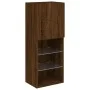 Mueble para TV con luces LED roble marrón 40,5x30x102 cm de , Muebles TV - Ref: Foro24-837063, Precio: 45,34 €, Descuento: %