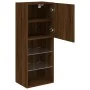 Mueble para TV con luces LED roble marrón 40,5x30x102 cm de , Muebles TV - Ref: Foro24-837063, Precio: 45,34 €, Descuento: %