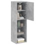 Mueble para TV con luces LED gris hormigón 30,5x30x102 cm de , Muebles TV - Ref: Foro24-837021, Precio: 63,39 €, Descuento: %