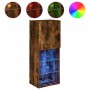 Mueble para TV con luces LED roble ahumado 40,5x30x102 cm de , Muebles TV - Ref: Foro24-837061, Precio: 63,84 €, Descuento: %
